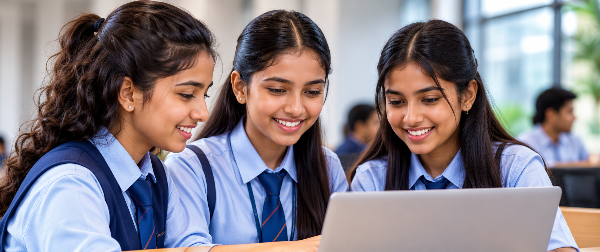 School students participating in AI & Coding workshops